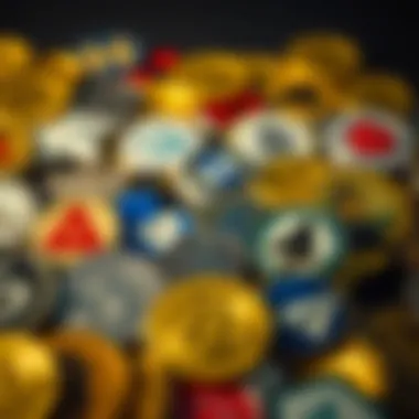 Diverse altcoin logos representing various investment opportunities