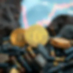 Symbolic representation of altcoins in the cryptocurrency market