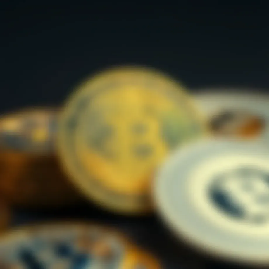 Conceptual representation of Bitcoin as a digital currency