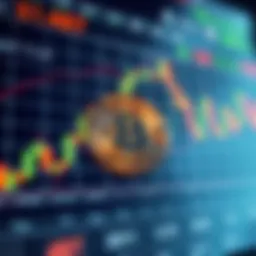 Real-time Bitcoin price chart showing fluctuations and trends