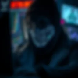 Conceptual illustration of blackhat strategies in digital marketing