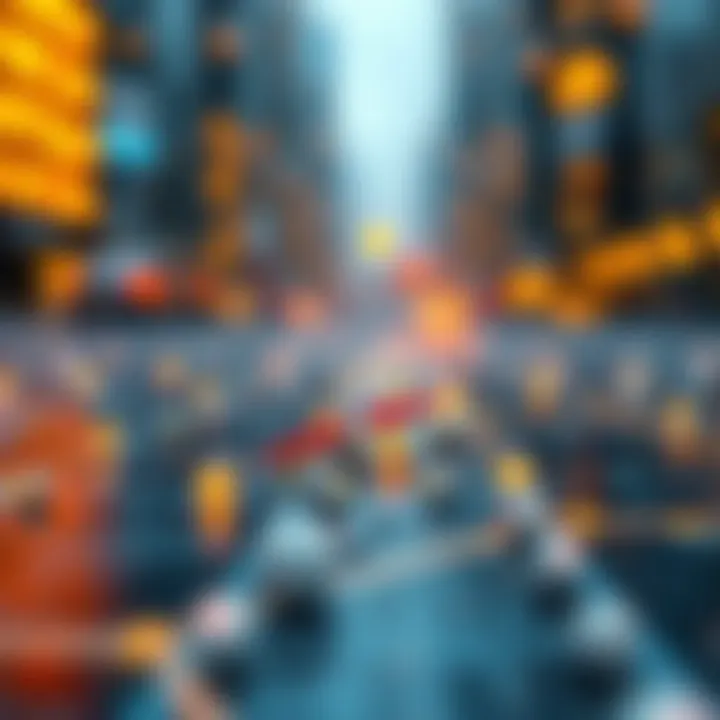 Visual depiction of blockchain technology impact