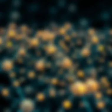 An illustration of a blockchain network showcasing interconnected nodes