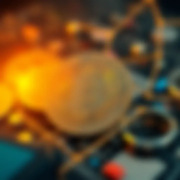 Blockchain technology illustration