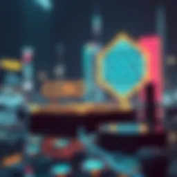 Conceptual representation of blockchain technology