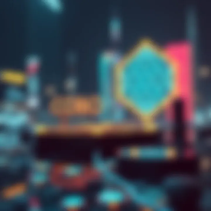 Conceptual representation of blockchain technology