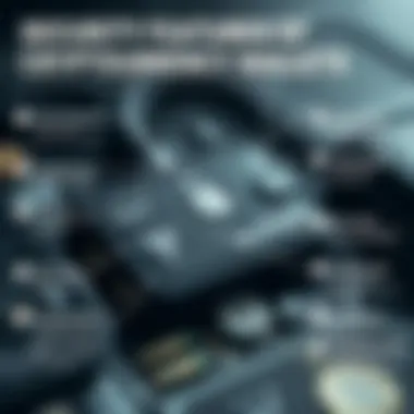 Detailed infographic showing the security features of cryptocurrency wallets