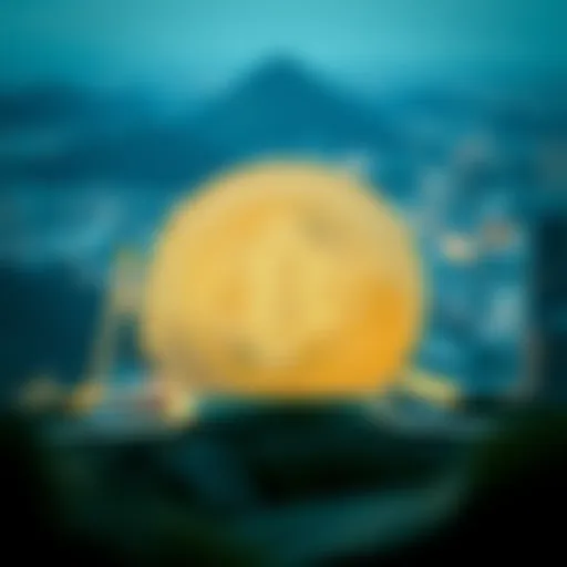 Conceptual visualization of CTK coin in cryptocurrency market