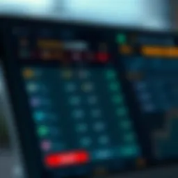 Digital currency converter interface with various currency options.