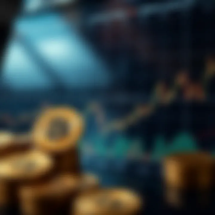 Chart showing current market trends in Bitcoin