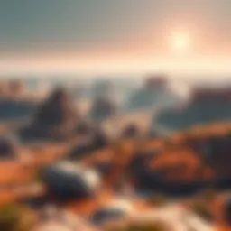 A vibrant virtual landscape showcasing Decentraland's immersive environment