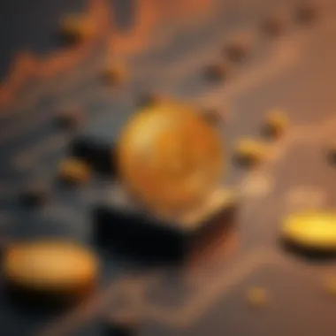 Conceptual representation of decentralized exchanges with blockchain technology.