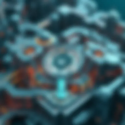 An intricate representation of the Dent coin architecture.