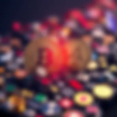 An illustration depicting various altcoin logos