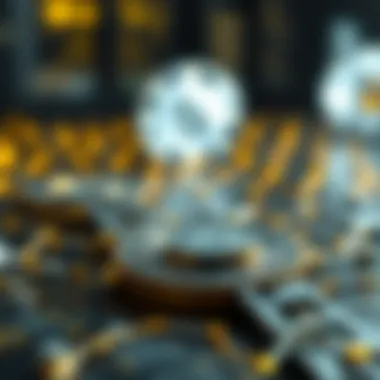 Visual representation of blockchain technology