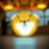 A visual representation of Dogecoin's logo featuring the Shiba Inu dog