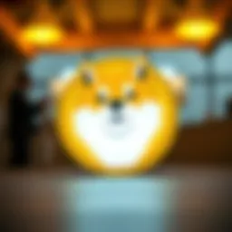 A visual representation of Dogecoin's logo featuring the Shiba Inu dog