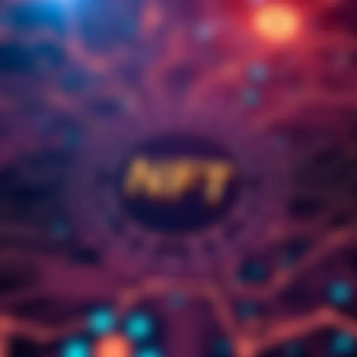 A technical diagram illustrating the blockchain technology behind dynamic NFTs