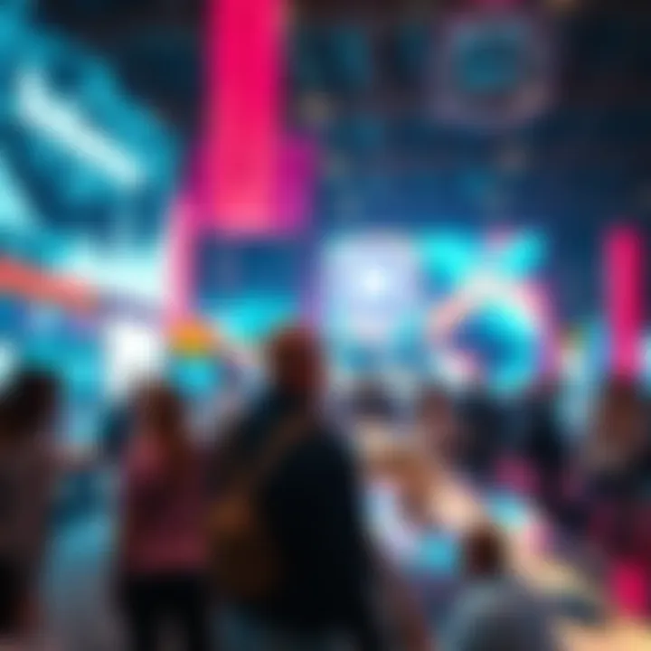 A vibrant scene showcasing blockchain innovation at ETHDenver.