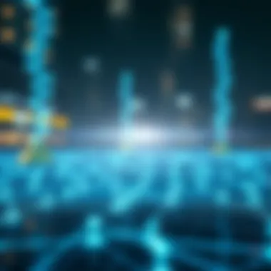 A visionary concept art representing the future of blockchain technology with Everscale at the forefront.