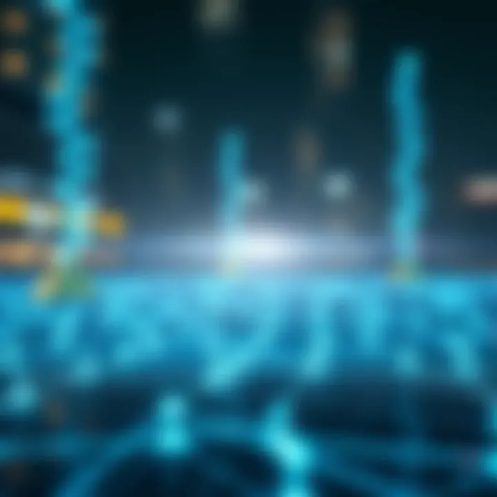 A visionary concept art representing the future of blockchain technology with Everscale at the forefront.