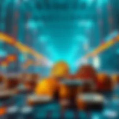 A futuristic depiction of digital currencies in a regulatory environment