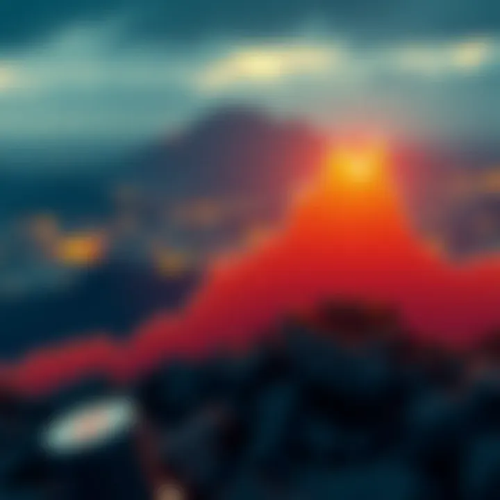 Graph illustrating historical cryptocurrency price peaks