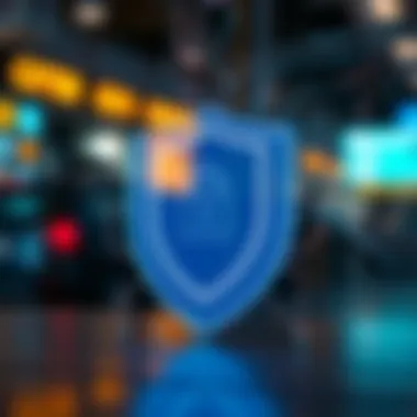 A digital shield symbolizing security in cryptocurrency management