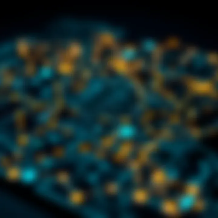 An abstract representation of blockchain technology