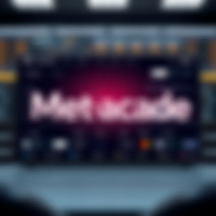 User interface showcasing Metacade functionalities