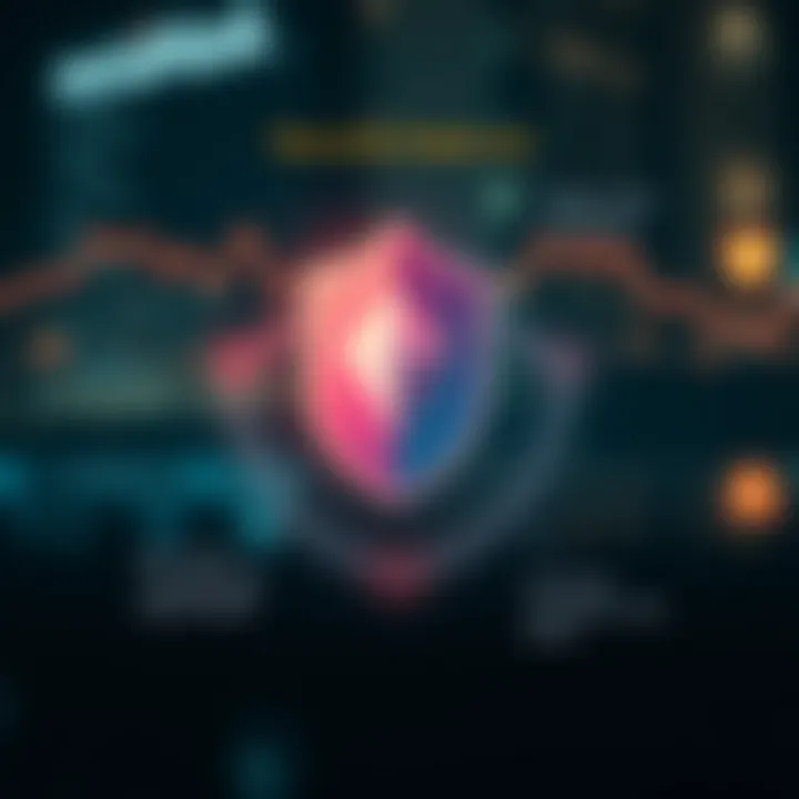 Graphic showing the security measures of MetaMask wallet, emphasizing cryptocurrency protection