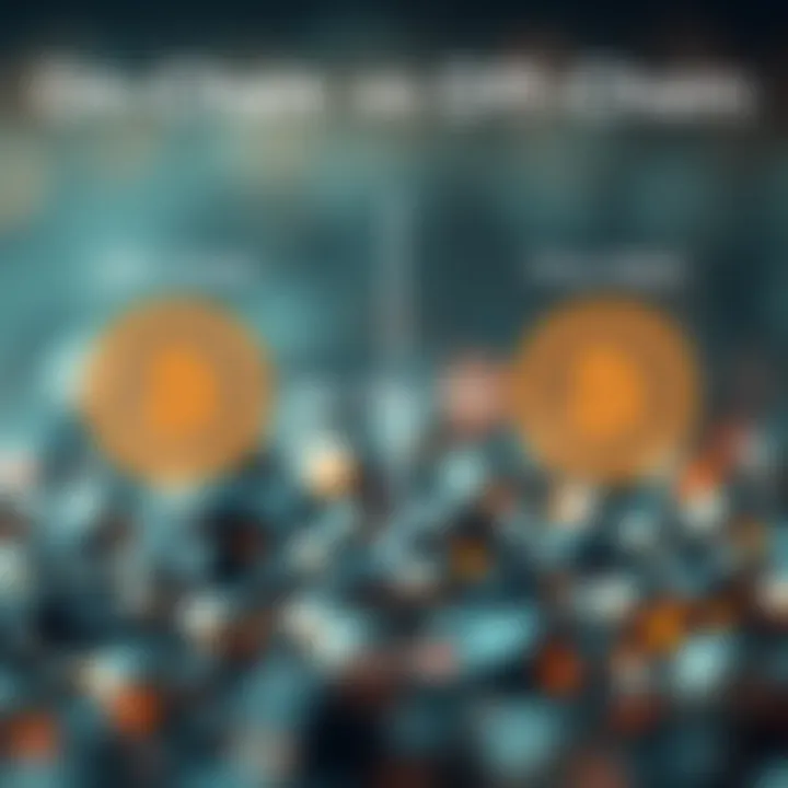 Diagram highlighting the advantages and disadvantages of on-chain versus off-chain