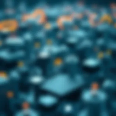 A conceptual representation of open platforms and their interconnected nature.