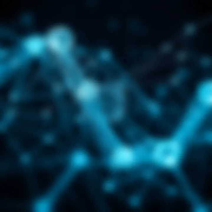 A digital representation of a decentralized network.