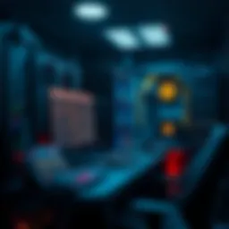 A sleek and modern cryptocurrency mining setup.