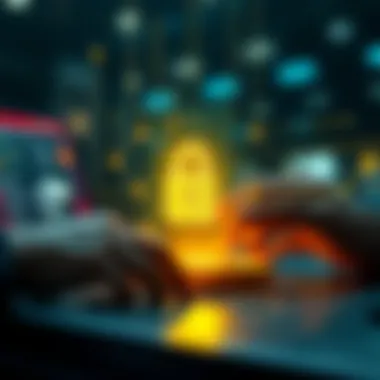 A secure online transaction illustration