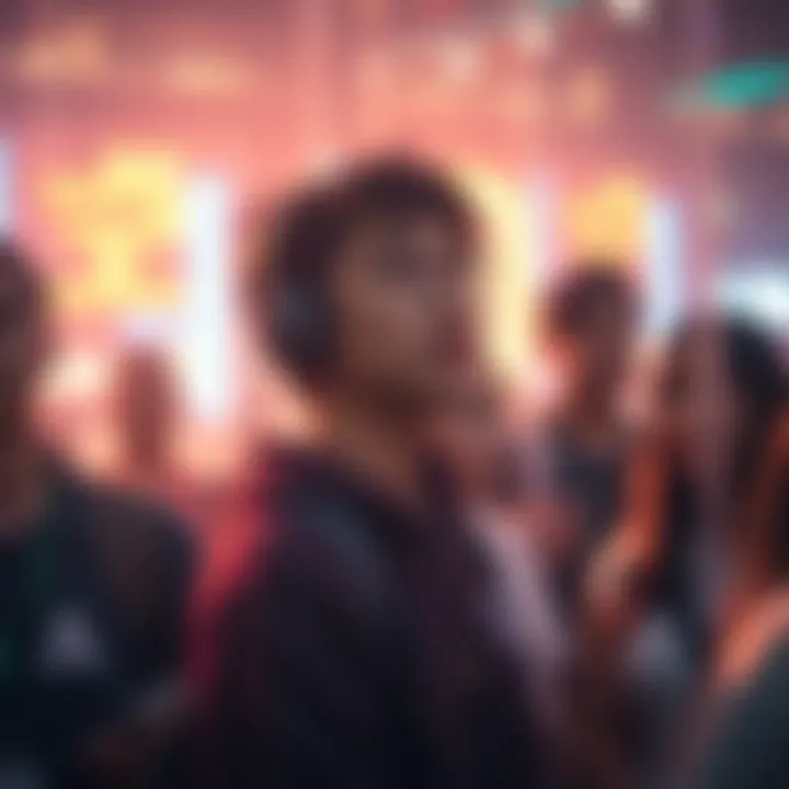 An illustration of community engagement within virtual platforms