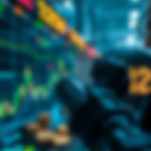 Conceptual illustration of trading strategies in cryptocurrency