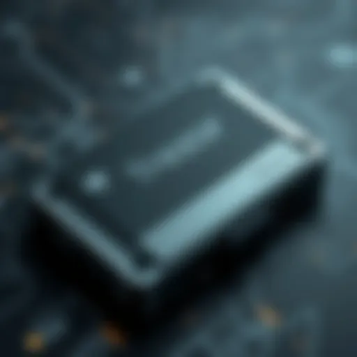 A close-up view of a Trezor hardware wallet showcasing its sleek design