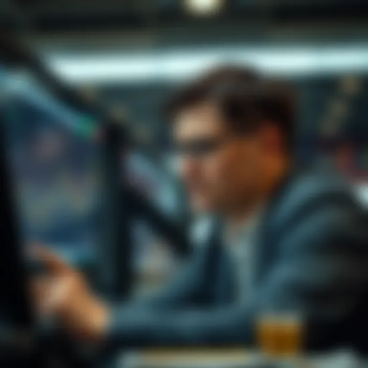 Investor analyzing stable returns